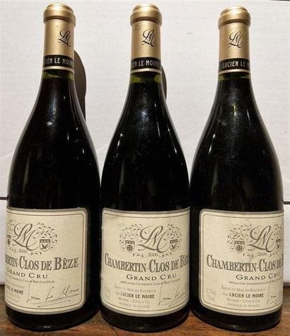 3 bouteilles CHAMBERTIN Grand cru 