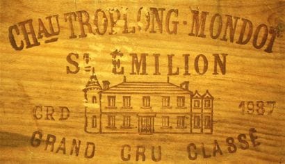 12 bouteilles CHÂTEAU TROPLONG MONDOT - St....