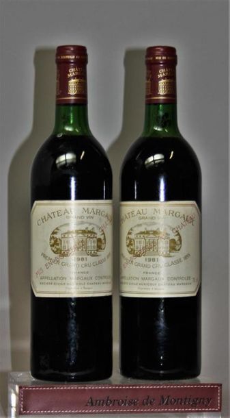 2 bouteilles CHÂTEAU MARGAUX 1er GCC - Margaux...