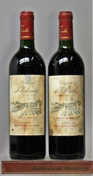2 bouteilles CHÂTEAU DE VILLAMBIS - Haut...