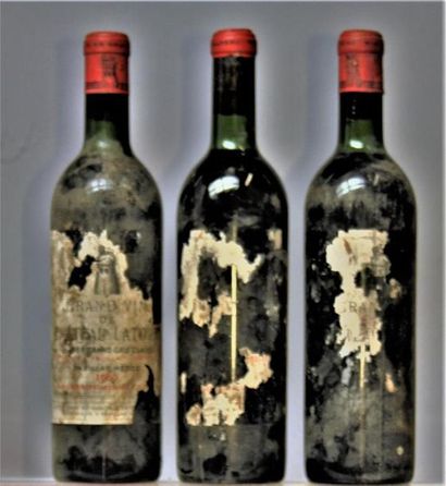 3 bouteilles CHÂTEAU LATOUR - 1er GCC Pauillac...