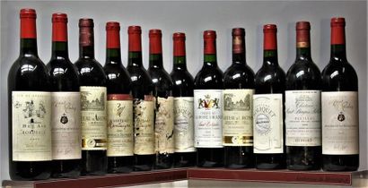 LOT de 12 bouteilles VINS DIVERS DE BORDEAUX...