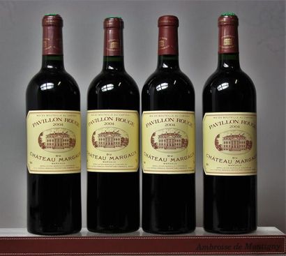 4 bouteilles PAVILLON ROUGE 2é vin de CHÂTEAU...