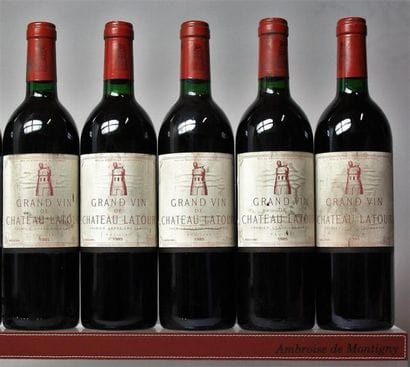 5 bouteilles CHÂTEAU LATOUR - 1er GCC Pauillac...