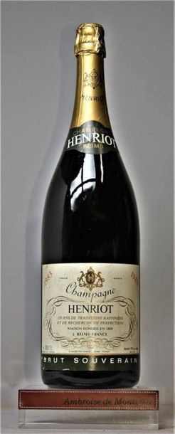 1 Jéroboam CHAMPAGNE HENRIOT - Brut Souverain...