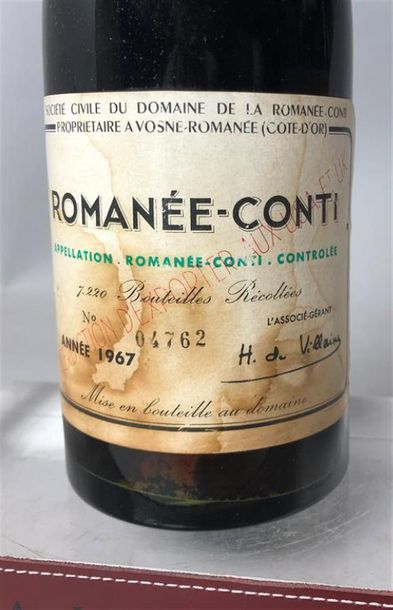 1 bouteille LA ROMANEE CONTI Grand cru 1967...