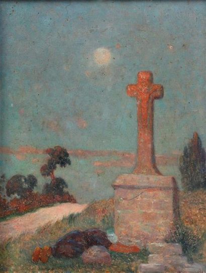 Ferdinand du PUIGAUDEAU (1864-1930).
Calvaire,...