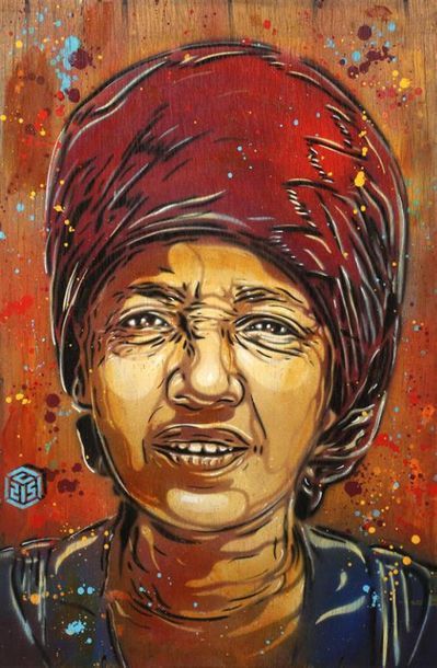 C215 (1973).
Rwandaise.
Technique mixte sur...