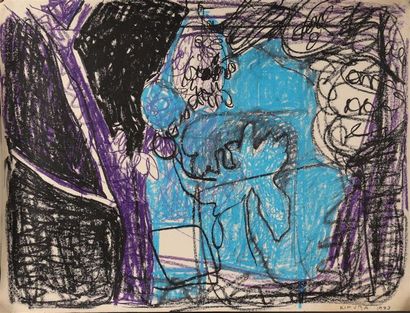Chuta KIMURA (1917-1987).
Composition bleue.
Technique...