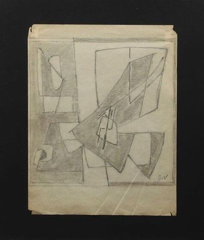 Geer VAN VELDE (1898-1977).
Composition.
Crayon...