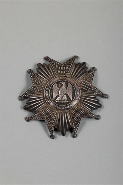 FRANCE :
PLAQUE DE GRAND OFFICIER DE LA LÉGION...