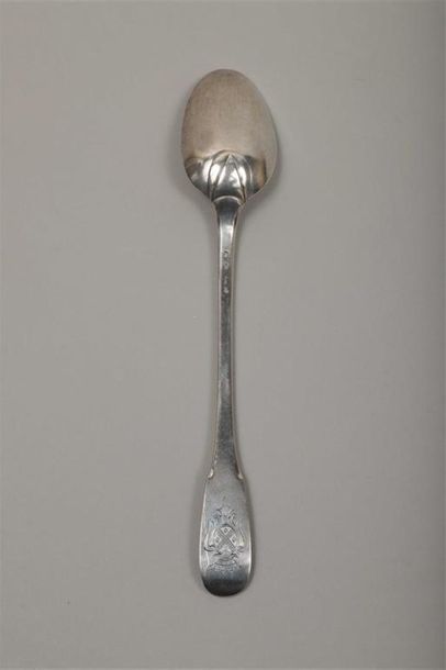 CUILLÈRE À RAGOÛT en argent (950/1000e),...