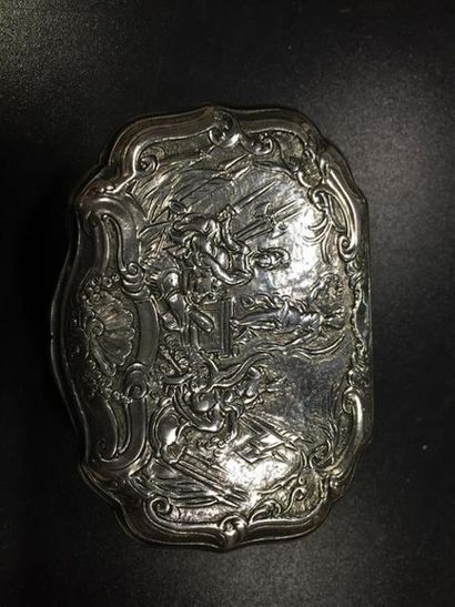 TABATIÈRE en argent et argent doré (950/1000e)...