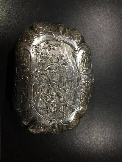 TABATIÈRE en argent et argent doré (950/1000e)...