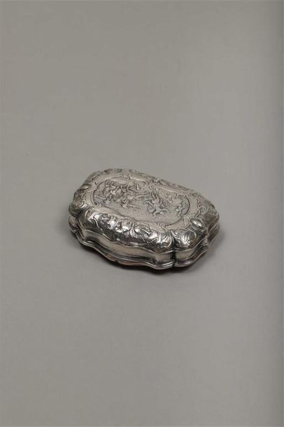 TABATIÈRE en argent et argent doré (950/1000e)...
