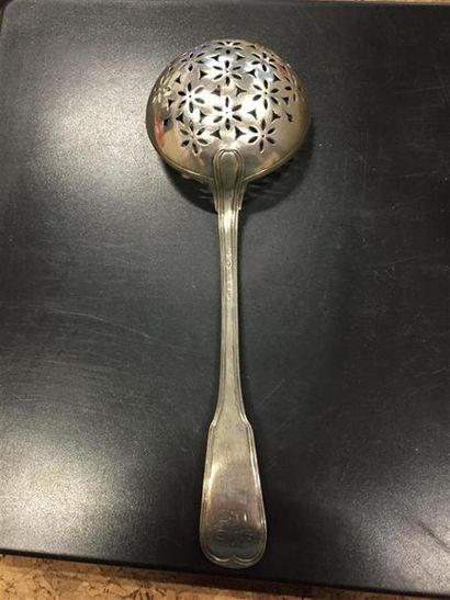 CUILLÈRE À SUCRE en argent (950/1000e), modèle...
