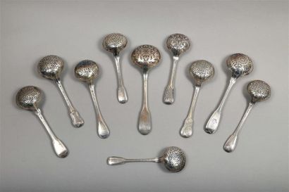 CUILLÈRE À SUCRE en argent (950/1000e), modèle...