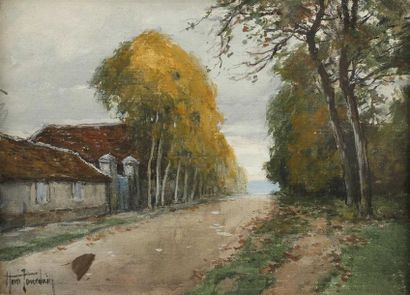 Henri JOURDAIN (1864-1931).
Chemin bordé...