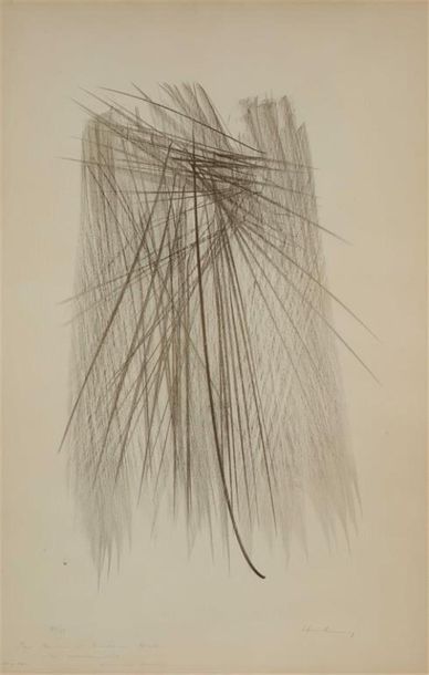 Hans HARTUNG (1904-1989).
L109, 1963.
Gravure...