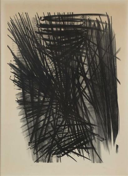 Hans HARTUNG (1904-1989).
L109, 1963.
Gravure...