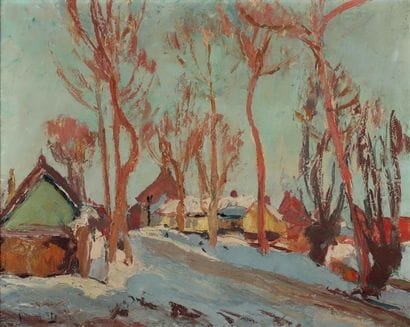 Jules JOETS (1884-1959).
Neige à Clairmarais...
