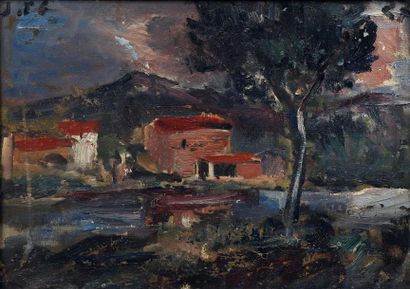 Joachim TORRES GARCIA (1874-1949).
Paysage,...