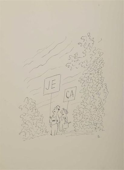 Jean Jacques SEMPÉ (né en 1932).
Je Ça Moi.
Dessin...