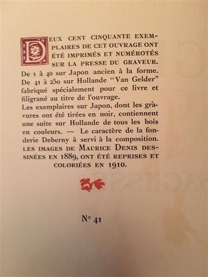 DENIS. VERLAINE (Paul). Sagesse. Paris, Ambroise...