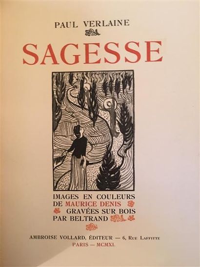 DENIS. VERLAINE (Paul). Sagesse. Paris, Ambroise...