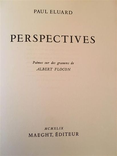 FLOCON. ÉLUARD (Paul). Perspectives. Poèmes...