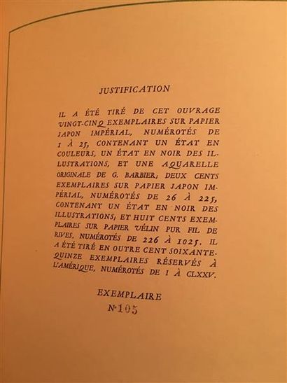 BARBIER. VERLAINE (Paul). Fêtes galantes....