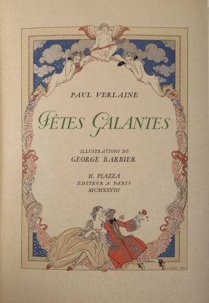 BARBIER. VERLAINE (Paul). Fêtes galantes....