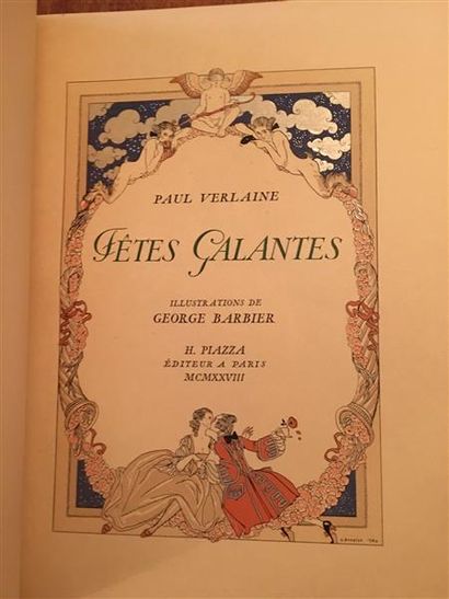 BARBIER. VERLAINE (Paul). Fêtes galantes....