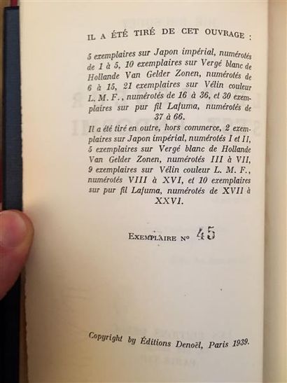 BOUSQUET (Joë). Le passeur s'est endormi....