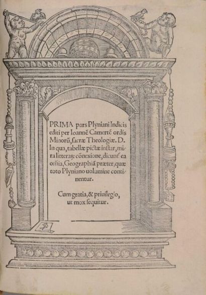 [Post-incunable]. PLINE L'ANCIEN. Prima [-Secunda]...
