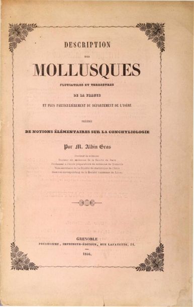 GRAS (Albin). Description des mollusques...