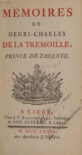 [Bibliothèque de la Malmaison]. LA TREMOILLE...