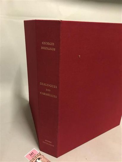 * JACQUEMIN. BERNANOS (Georges). Dialogues...