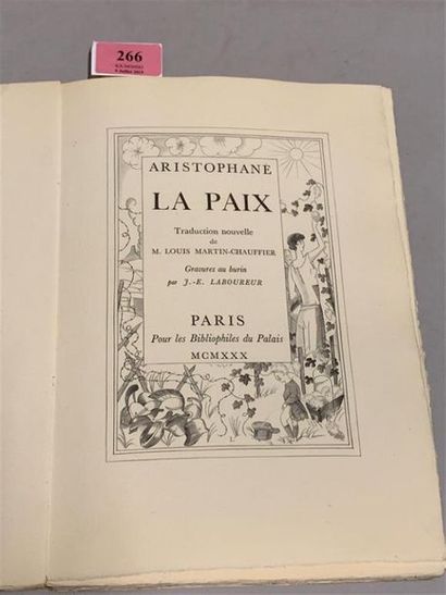 * LABOUREUR. ARISTOPHANE. La paix. Paris,...