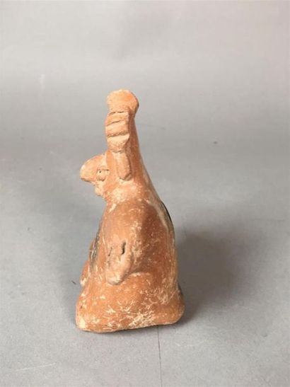 MEXIQUE - Tardif. Statuette femme accroupie...