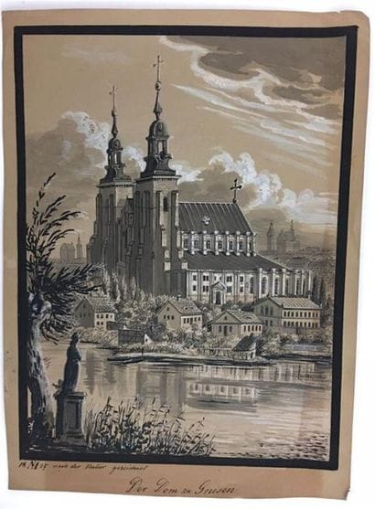 Ensemble de treize dessins représentant des...