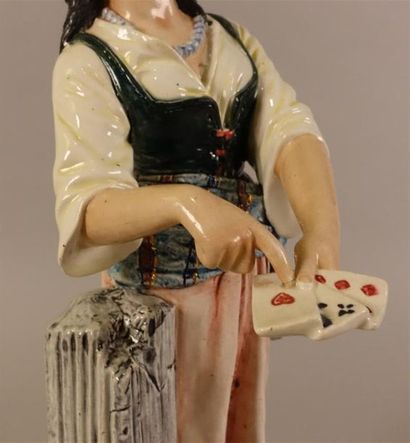 AUTRICHE. Figure à décor polychrome représentant...