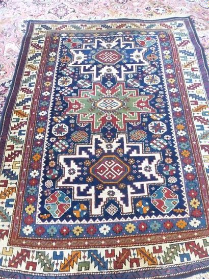 Tapis Chirvan Lesghi (chaîne, trame et velours...