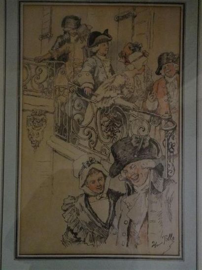 PILLE Henri (1844-1897). Paire : 
