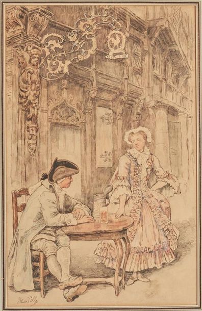 PILLE Henri (1844-1897). Paire : 