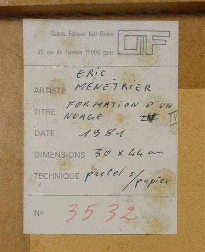 MÉNÉTRIER Éric (né en 1958) 