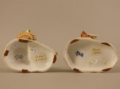 ALLEMAGNE, Dresde. Deux figures en porcelaine...