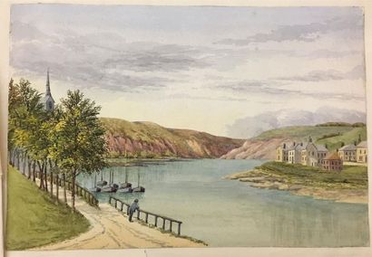 Ensemble de vingt-deux gravures et dessins...