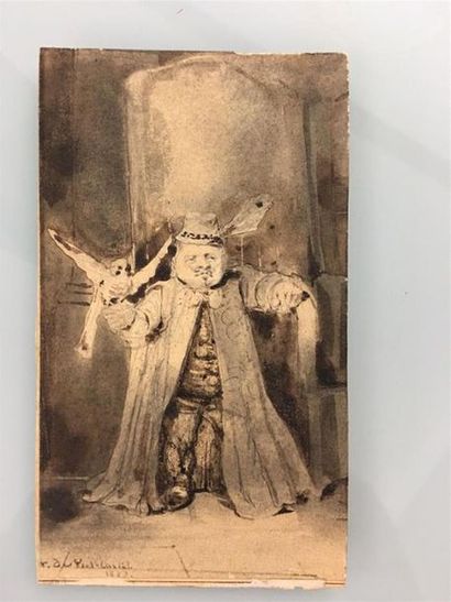 Ensemble de vingt-deux gravures et dessins...