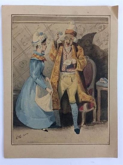 Ensemble de douze dessins représentant des...
